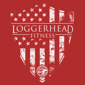 LOGGERHEAD FITNESS - SHIELD FLAG - WOMEN'S FITTED T-SHIRT - $J6U4MB$ Design