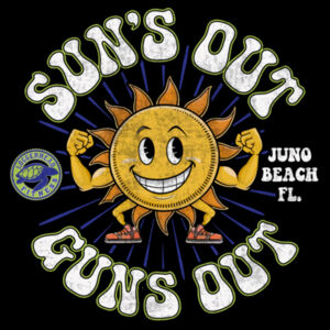 LOGGERHEAD FITNESS - SUN'S OUT GUNS OUT - WOMEN'S CROPPED T-SHIRT - $URW3AF$ Design